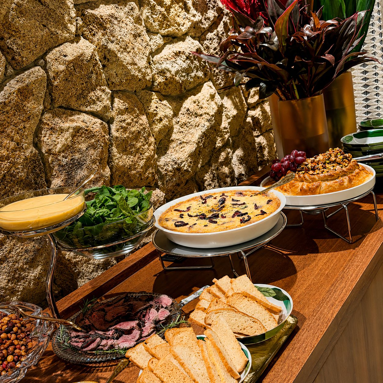 Entradas especiais do buffet